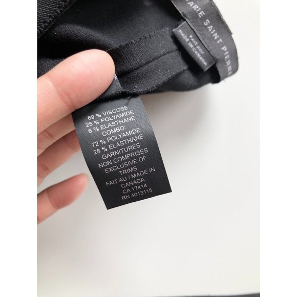 MARIE SAINT PIERRE Black Ponte Knit High Rise Ankle Zip Leggings, Size 1 / S - Picture 13 of 14